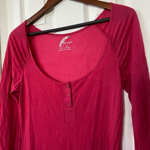 Free People Anthropologie Pink Tunic Dress Med - Picture 2 of 5